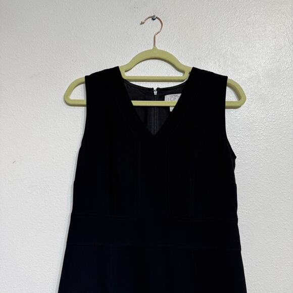 Ann Taylor Loft Black Sleeveless Mini Sheath Dress Sz 4P - Picture 2 of 10